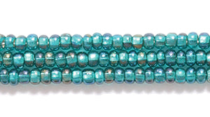 11SB487-AB: CZ Seed Bead Silver Lined Emerald AB 11/0 6HK