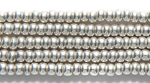 10SB813-W: CZ Seed Bead Terra Metallic Silver 10/0 5HK