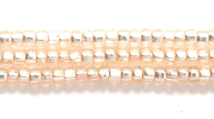 10SB451: CZ Seed Bead Silver Lined Coated Champagne 10/0 5HK