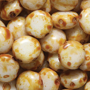 8CA214-52: CZ Candy Two Hole Alabaster Marble 8mm 400PC