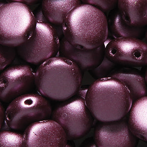 8CA698-P: CZ Candy Two Hole Purple Pastel Pearl 8mm 50PC