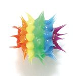 10MS525R: Rubber Bead Round Rainbow 10mm - 5PPK