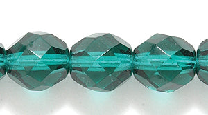 8FC287: CZ FACET RD TRANS DK Emerald 8mm 150PC
