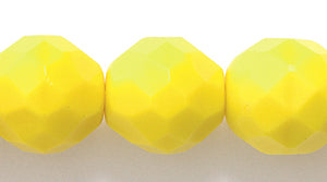 10FC122: CZ FACET RD LT Yellow 10mm-150PC