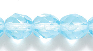 8FC262: CZ FACET RD TRANS LT Aqua 8mm-200PC