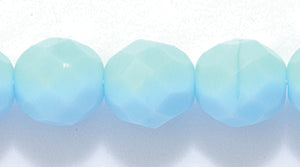 8FC161: CZ FACET RD Opaque Very LT Turquoise-150PC