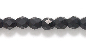 4FC109-M: CZ FACET RD Black Matte 4mm - 600PC