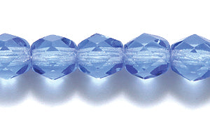 6FC273: CZ FACET RD TRANS MED LT Sapphire 6MM - 1000PC