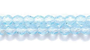 3FC263: CZ FACET RD TRANS LT MED Aqua 3MM 1200PC