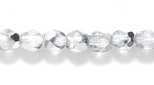 4FC815R: CZ FACET RD Half Coated Silver 4mm - 100PC