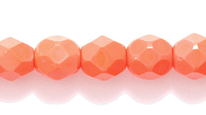 6FC136-5: CZ FACET RD Opaque MED DK Coral 6mm 300PC
