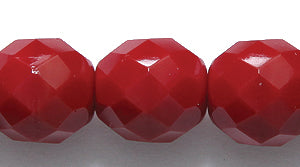 10FC148R: CZ FACET RD Opaque Deep Red 10mm-20PC