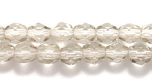 4FC205-D: Cz Facet Round Tranparent Grey 4mm-1200PC