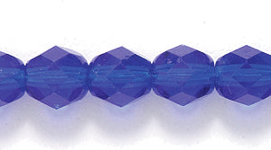 6FC277: CZ FACET RD TRANS DK Sapphire 6MM 400PC