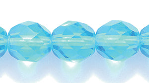 8FC264: CZ FACET RD TRANS MED Aqua 8mm-200PC