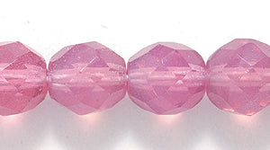 8FC290R: CZ FACET RD Opal Pink 8mm-25PC