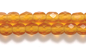 4FC254-2MR: FACET RD Trans DKer Topaz Matte 4mm-100PC