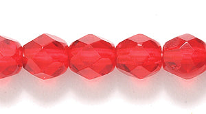 6FC244: CZ FACET RD TRANS Ruby 6MM-300PC