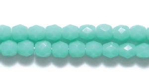 3FC185R: CZ FACET RD Opaque Turquoise Green 3mm-100PC