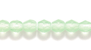 4FC281-3M: CZ FACET RD TRANS LT Green Matte 4mm-1200PC