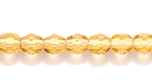 4FC253R: CZ FACET RD Trans LT MED Topaz 4mm100PC