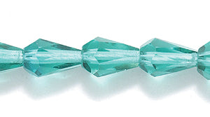 42FC287R: CZ Faceted Drop Trans Emerald 5x7mm-50PC
