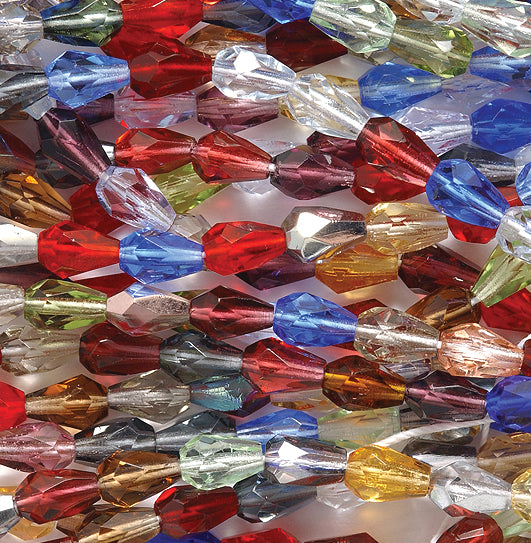 42FC999R: CZ Faceted Drop Mix 5x7mm-50PC