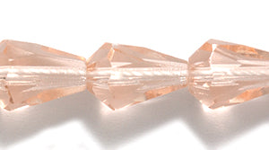 48FC291R: CZ Faceted Drop Trans Pink 7x10mm-25PC