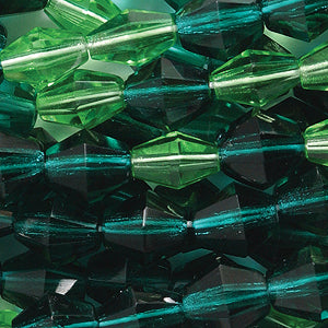 87FC9998R: CZ Faceted Diamond Green Mix 7mm-75PC