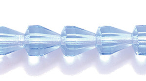 40FC272-1R: CZ Faceted Drop Trans LT MED Sapphire 6x6.5mm-50PC