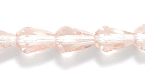 42FC291R: CZ Faceted Drop Trans Pink 5x7mm 25PC
