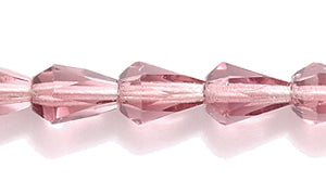 41FC298-LTR: CZ Faceted Drop Trans MED Amethyst 5x7mm-50PC