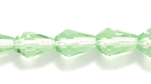 42FC282-AR: CZ Faceted Drop Trans Apple Green 5x7mm-50PC