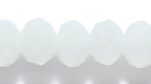 75CD210: Cut CRY RNDL White Opal 6x8mm 15-16" STR