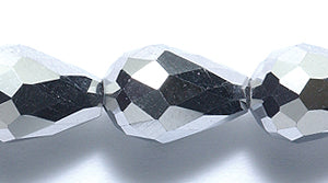 44CD815: Crystal Drop Silver 8x11mm 23