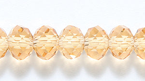 73CD253: Crystal Round RondelleLT Colorado Topaz 4x6mm 1STR