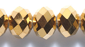 77CD856: Crystal Round Rondelle Bronze 8x10mm - 1 STR