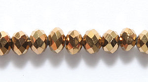 71CD857: Cut CRY RD RNDL Dark Bronze 3x4mm 15-16" STR