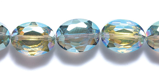 37CD554-76: Crystal Oval Topaz Blue AB 12x16mm 9