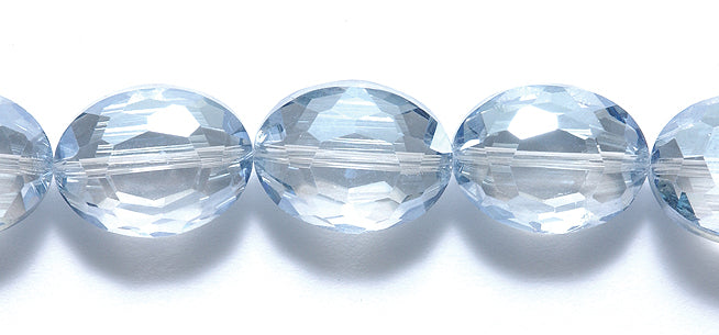 37CD371: Crystal Oval LT Blue Luster 12x16mm 9-10PST