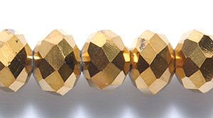 75CD856: Crystal Round Rondelle Bronze 6x8mm - 1STR