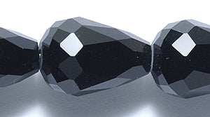 47CD109: Crystal Drop Black 10x14mm 29 per string