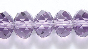 75CD297-D: Crystal Rondelle Dark Tanzanite 6x8mm 1STR