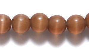 6FO655-2: Fiber Optic Bead Round LT Brown 6mm