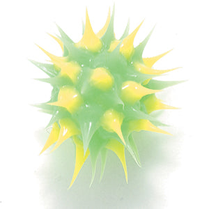 10MS182-22: Rubber Round Green w/Yellow 10mm - 5PPK