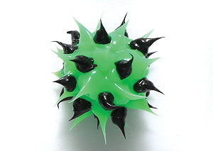8MS109-84: Rubber Round Green w/Black 8mm - 5PPK