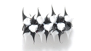 64MS109-12: Rubber Tube Black w/White 15mm - 5PPK