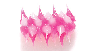 64MS192-12: Rubber Tube Pink w/LT Pink 15mm - 5PPK