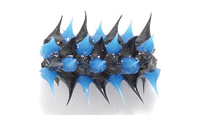 64MS109-74: Rubber Tube Black w/Blue 15mm - 5PPK