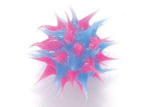 8MS174-92: Rubber Round Blue w/Pink 8mm - 5PPK